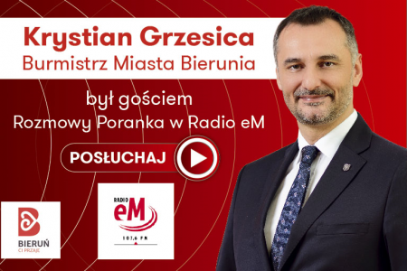 Burmistrz Krystian Grzesica był gościem Radia eM